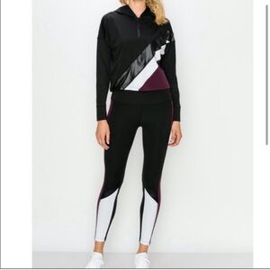 Women’s Black Colorblock Track Joggers